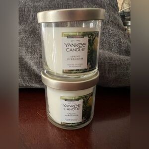 Yankee Candle Spring Herbarium 2 Small Jar Tumblers new 4.3 ounces each